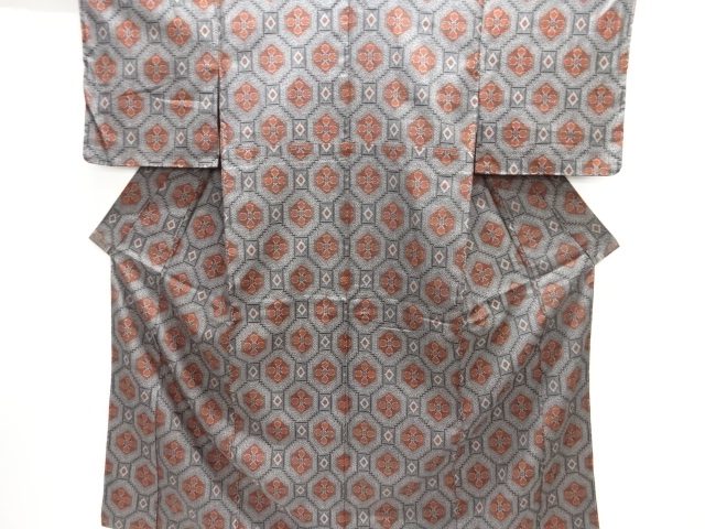 未使用品　花蜀江紋織り出し西陣お召着物アンサンブル